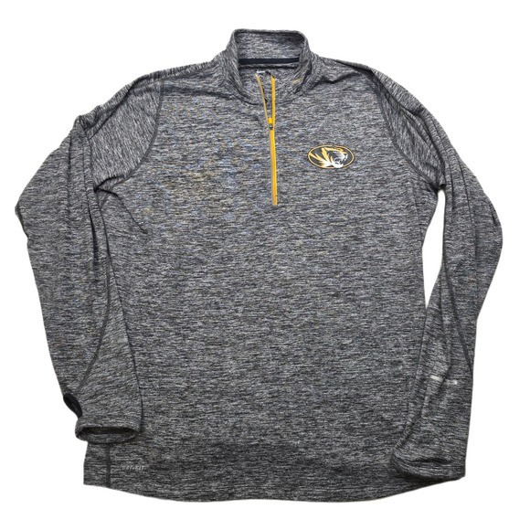 Nike Other - Nike Dri-FIT Missouri Tigers Quarter Zip Pullover Shirt Mens 2XL Gray Athletic